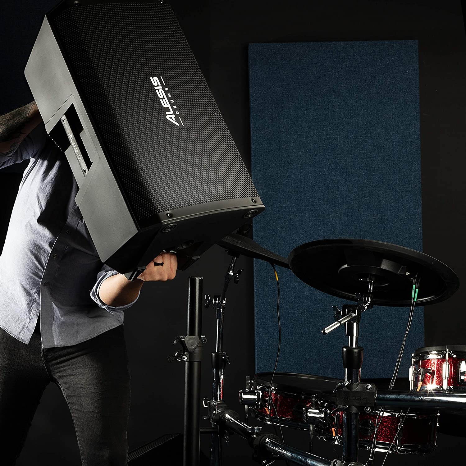 Alesis Strike Amp 12 | 2000-Watt Ultra-Portable Powered Drum Speaker / Amplifier With 12-Inch Woofer, High-Frequency Compression Driver and Contour EQ