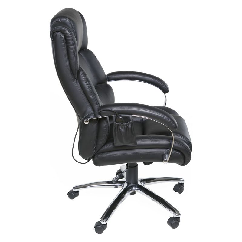 Executive 6 Motor Massage Chair with Lumbar Support and Heat Black - OneSpace