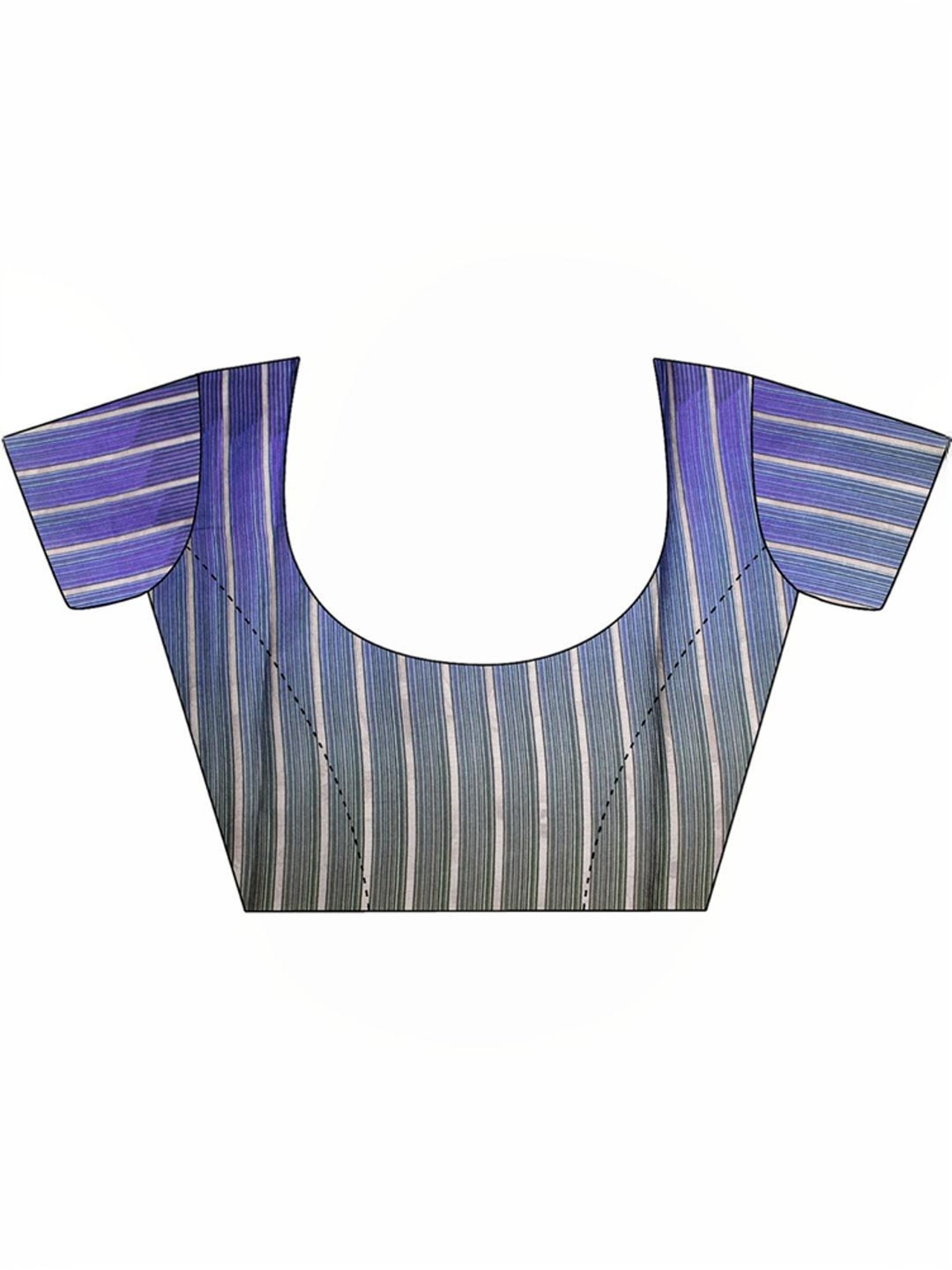 Unnati Silks Grey Cotton Printed Saree With Unstitched Blouse