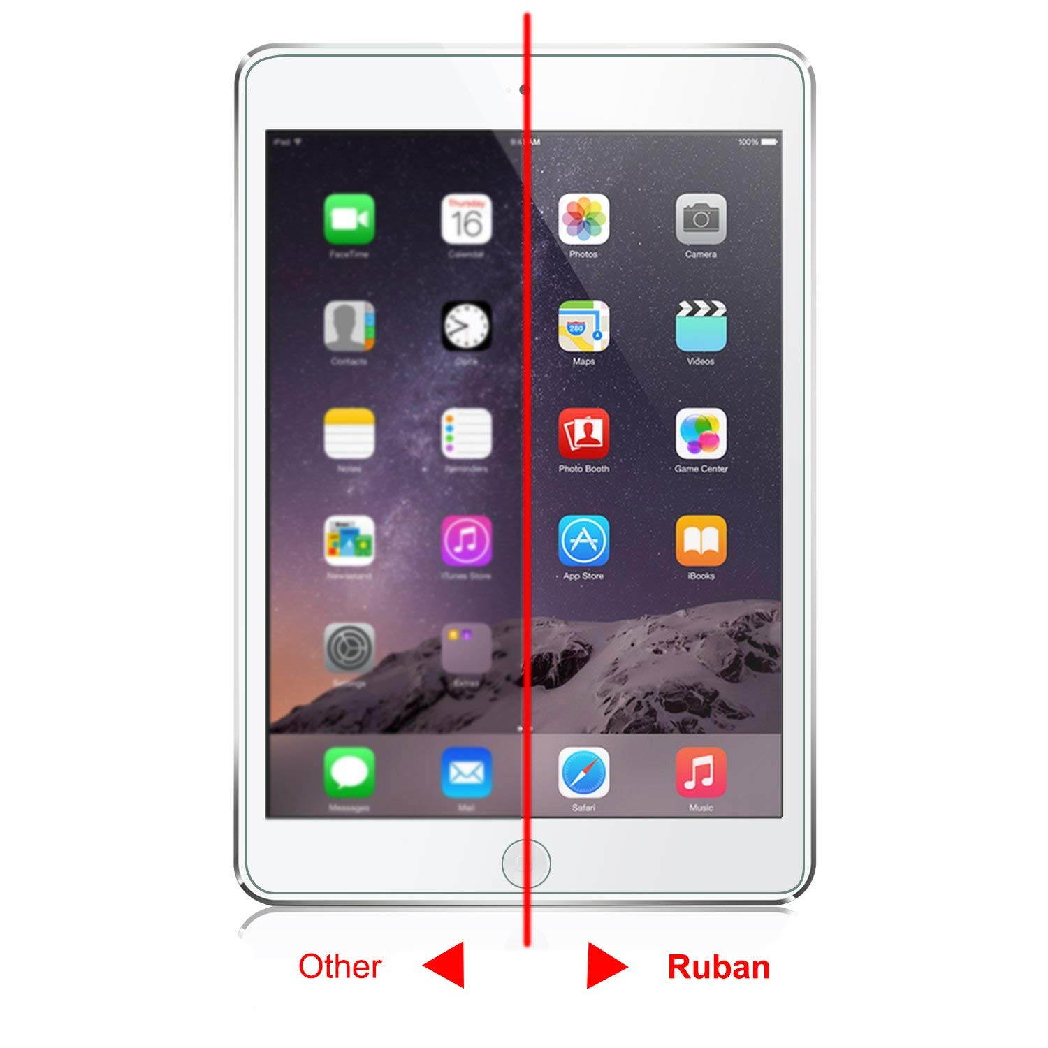 RUBAN iPad 9.7" 2018/2017/Pro 9.7"/Air 2/Air Screen Protector GlassGuard with Double Defence Technology, Tempered Glass for iPad 9.7-inch [2-Pack]