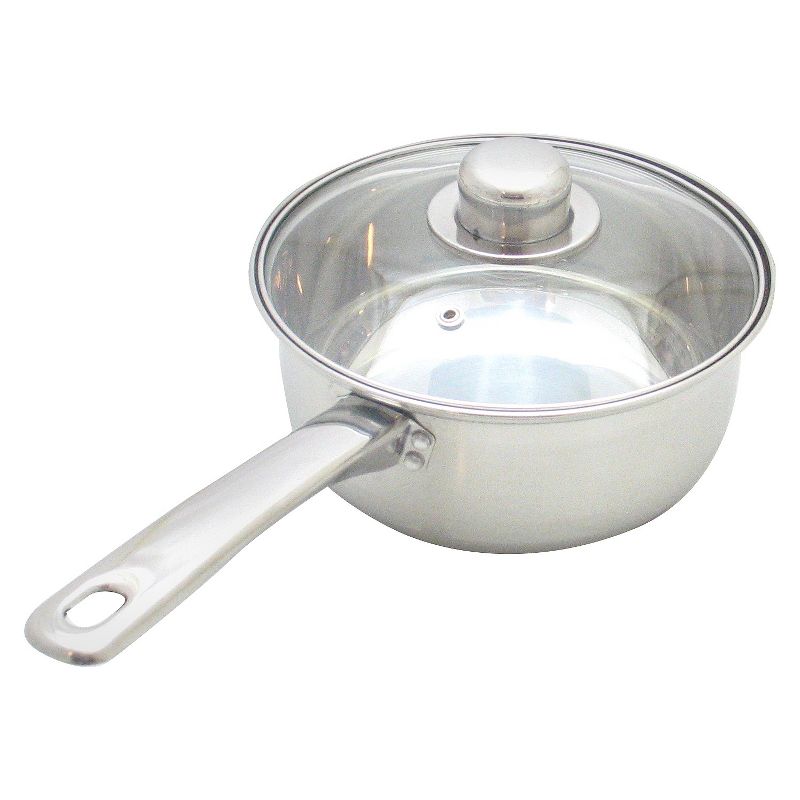 Gourmet Chef 2qt Stainless Steel Saucepan with Glass Lid