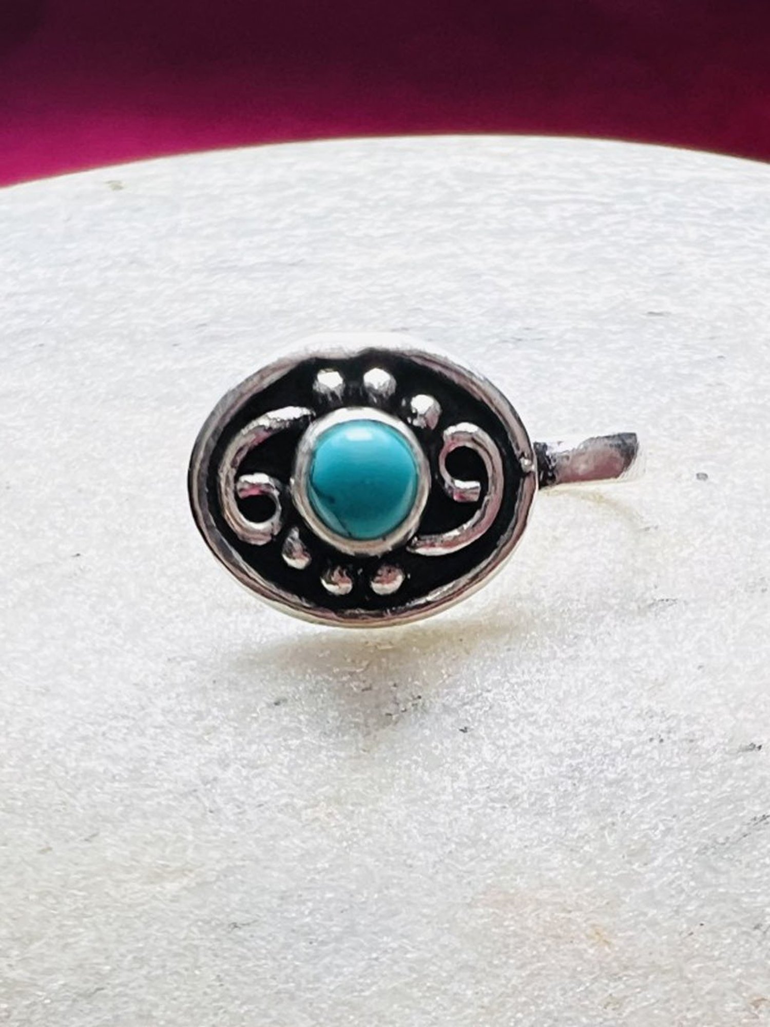 Arte Jewels 92.5 Silver handcrafted Nosepin for Women & Girls