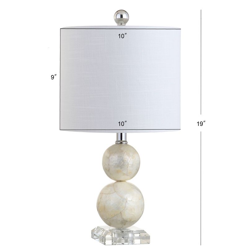 19" Bailey Seashell Table Lamp (Includes LED Light Bulb) White - JONATHAN Y