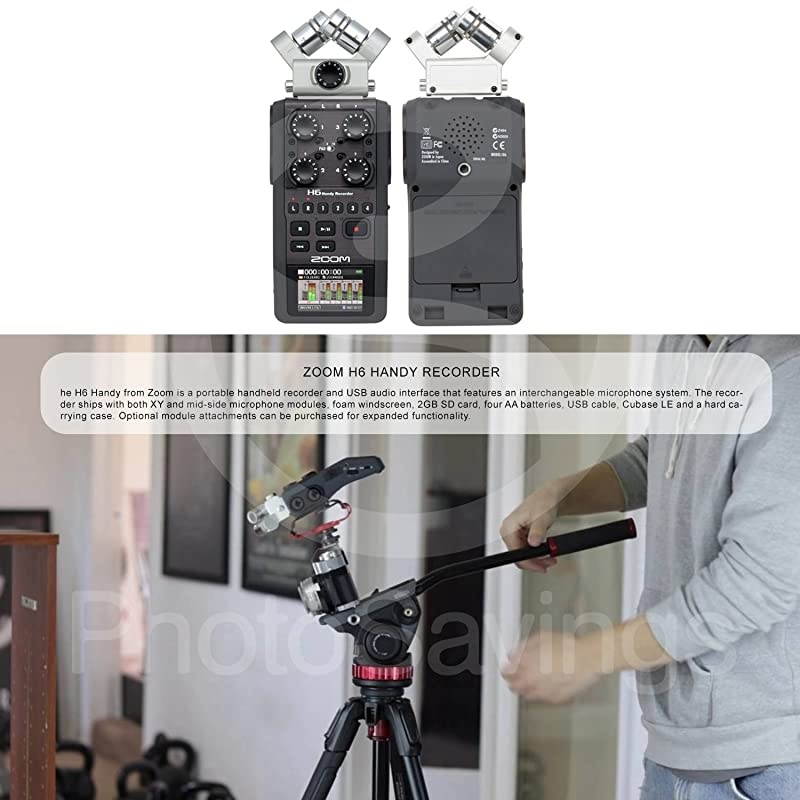 H6 Six-Track Portable Recorder with Interchangeable Microphone System with Deluxe Accessory Bundle