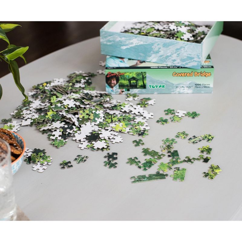 Toynk Bob Ross Covered Bridge Nature Puzzle | 1000 Piece Jigsaw Puzzle
