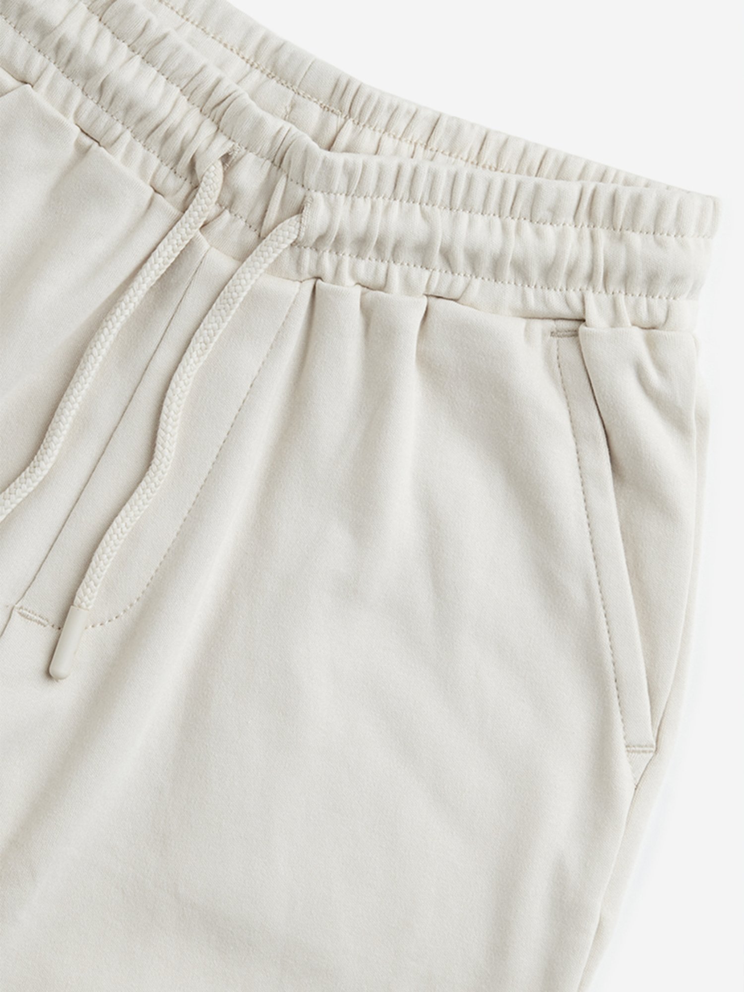 Y&F Kids by Westside Light Beige Solid Mid-Rise Cotton Shorts