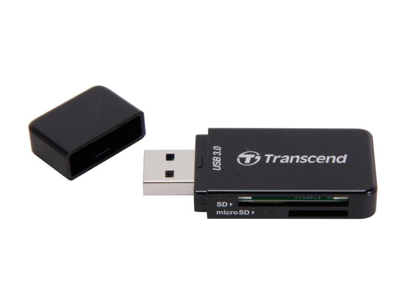 Transcend TS-RDF5K USB 3.0 Support SDHC (UHS-I), SDXC (UHS-I), microSD, microSDHC (UHS-I), and microSDXC (UHS-I) Flash Card Reader