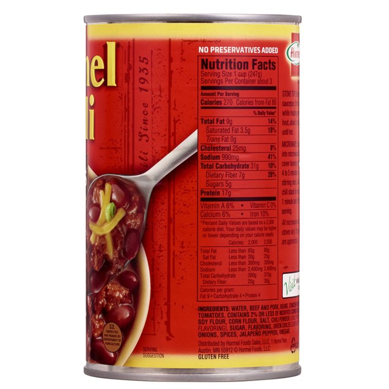 Hormel Chili with Beans 25oz