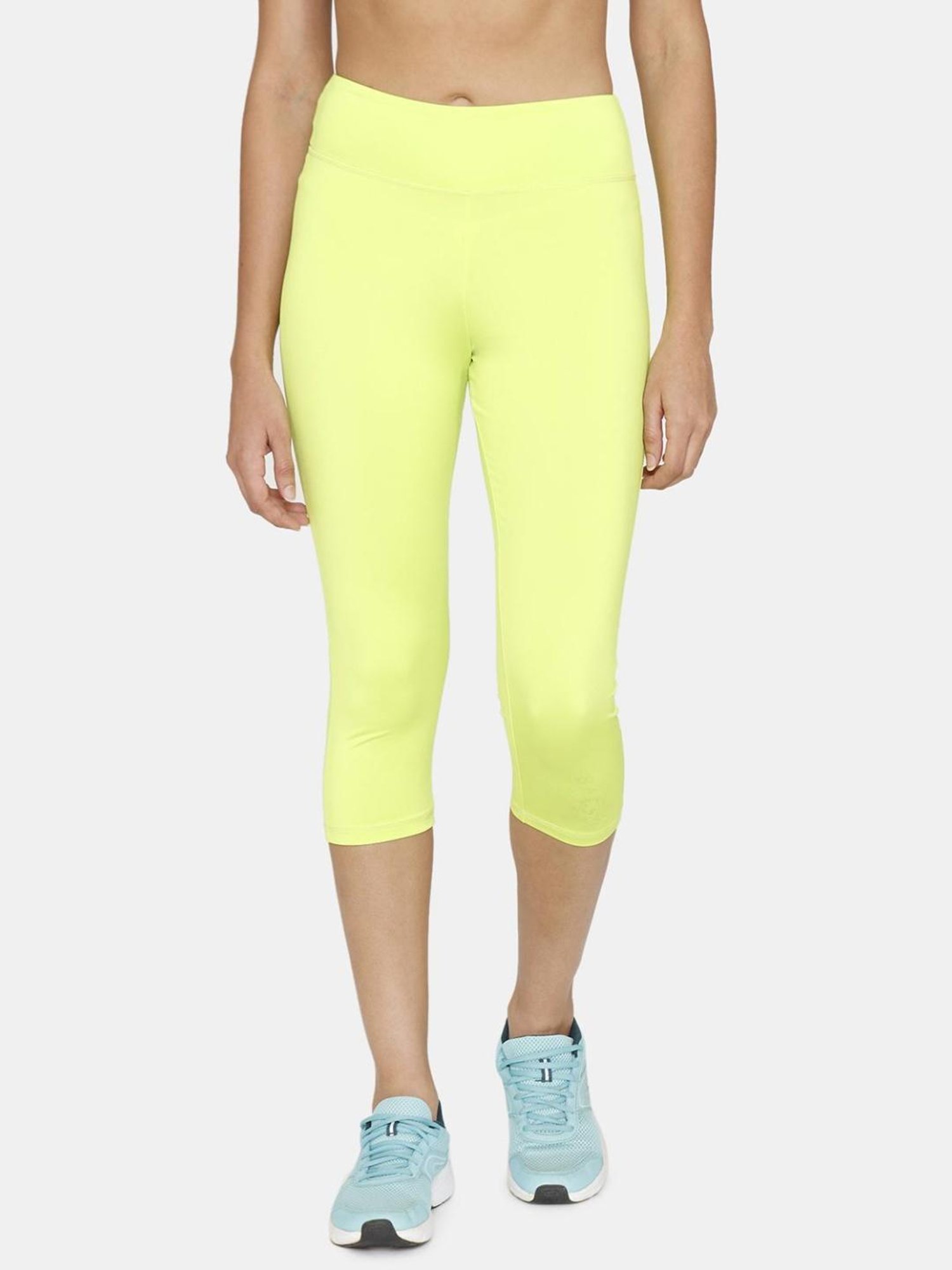 Zelocity by Zivame Lime Green Regular Fit Capri