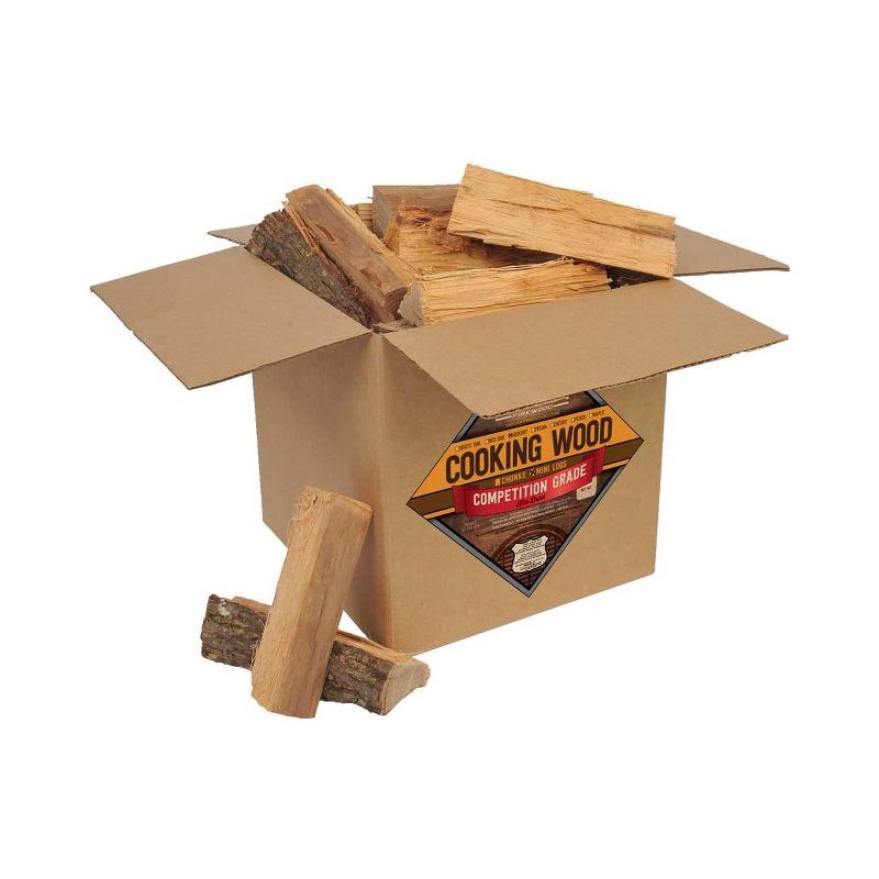 Smoak Firewood 25-30 Pound Hickory Kiln Dried Indoor Outdoor Grill Smoker Cooking Grade Wood Mini Logs