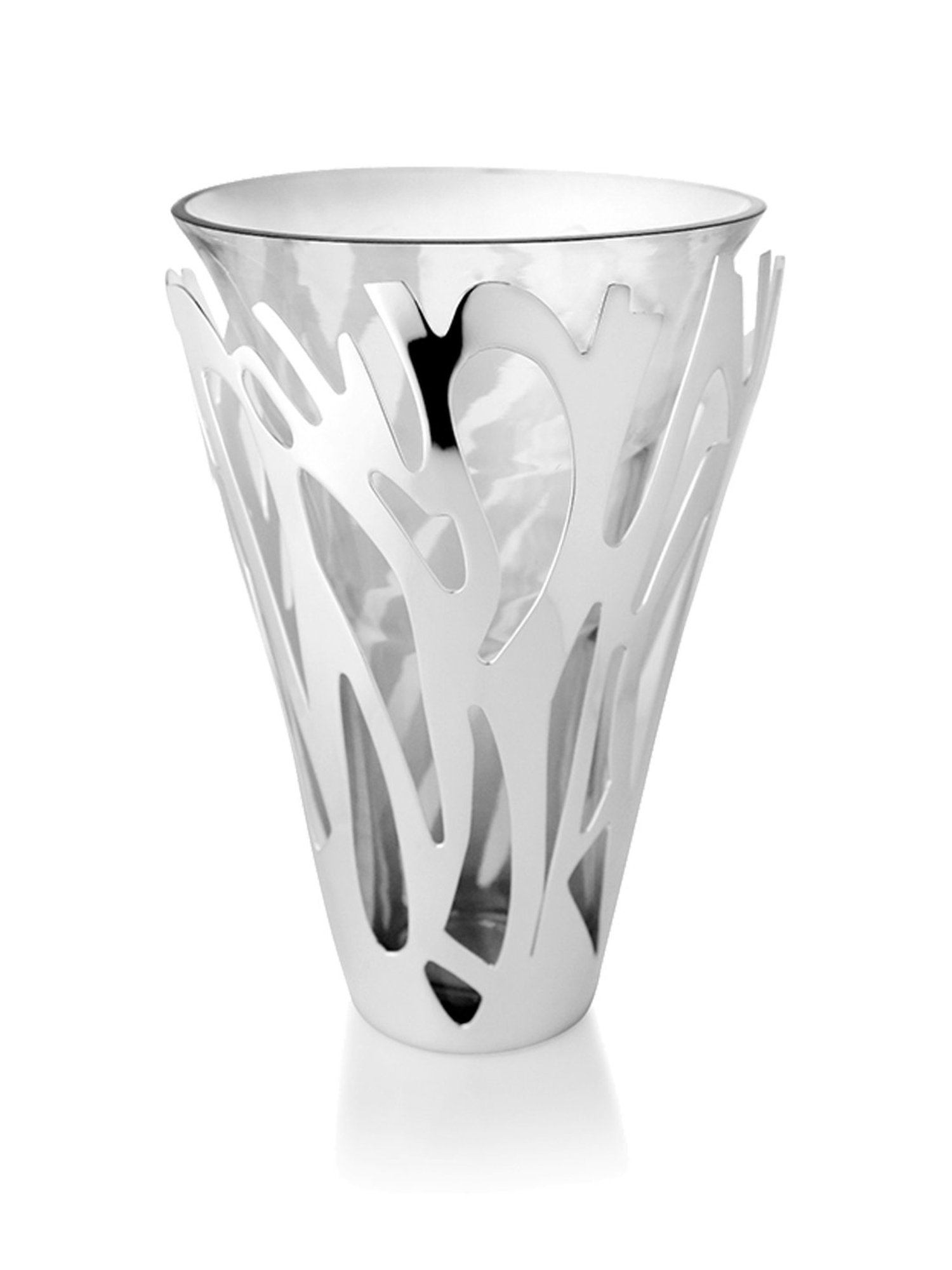 Episode Silver Plated Flower Vase Graffiti