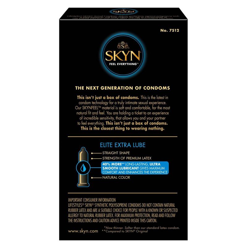 Skyn Elite Extra Lube - 12ct
