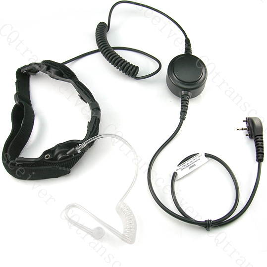 Military Tactical noise cancel throat vib mic Earpiece 3.5mm earphone jack for Yaesu Vertex radio VX160 VX180