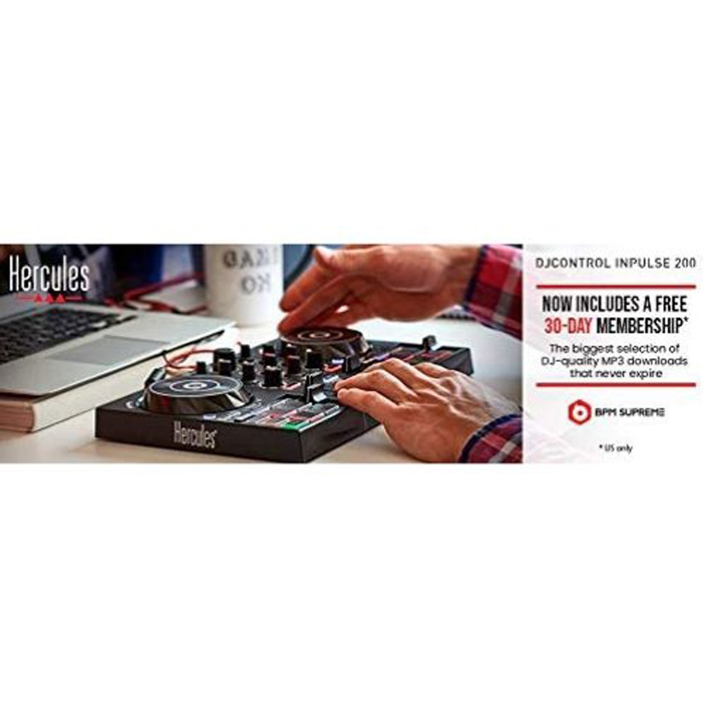 Hercules DJControl Inpulse 200 2-Channel DJ Controller for DJUCED + Warranty