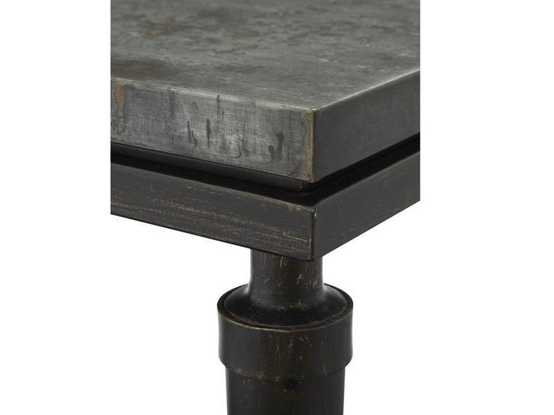 Valeri Modern Flared Glass Top Sofa Table Satin Plated - HOMES: Inside + Out