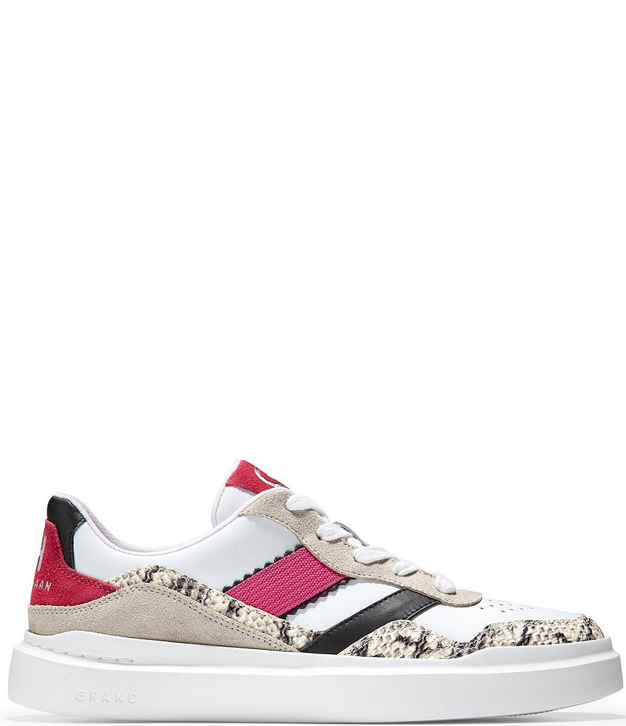 Cole Haan GrandPro Rally Mix Snake Detail Leather Sneakers