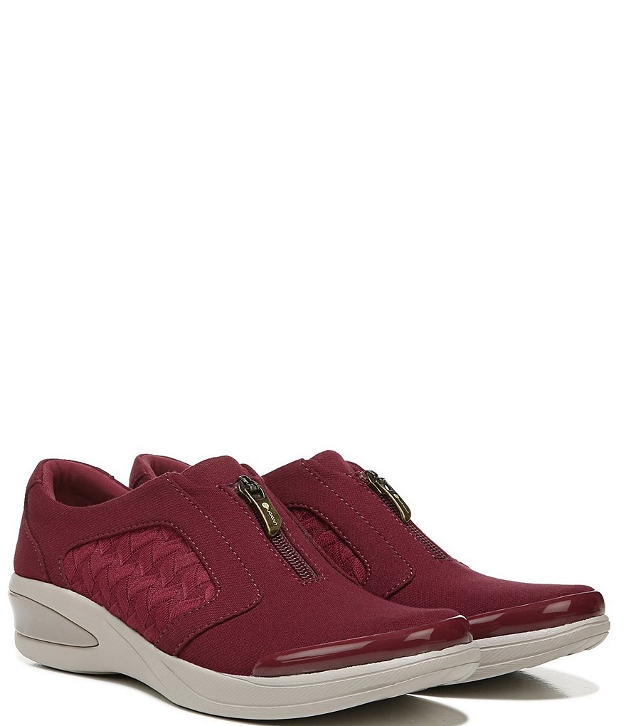 Bzees Florence Center Front Zip Slip-On Washable Sneakers