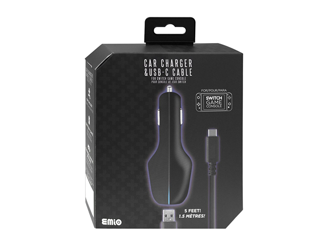 Emio Car Charger for Nintendo Switch Game Console