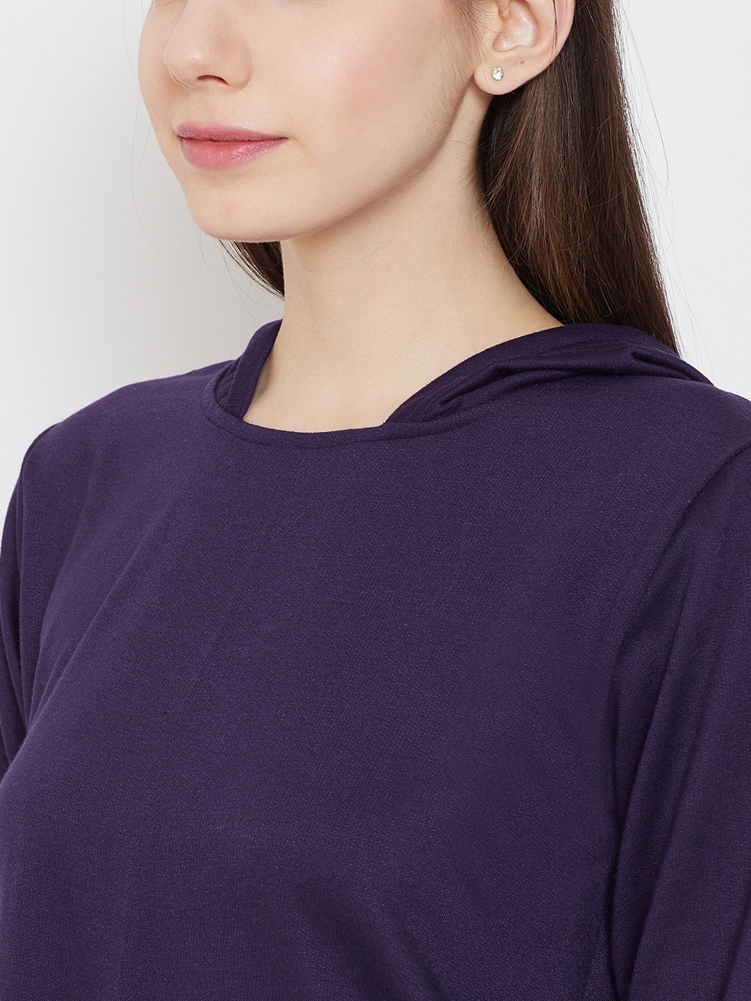 Belle Fille Purple Embellished Sweatshirt