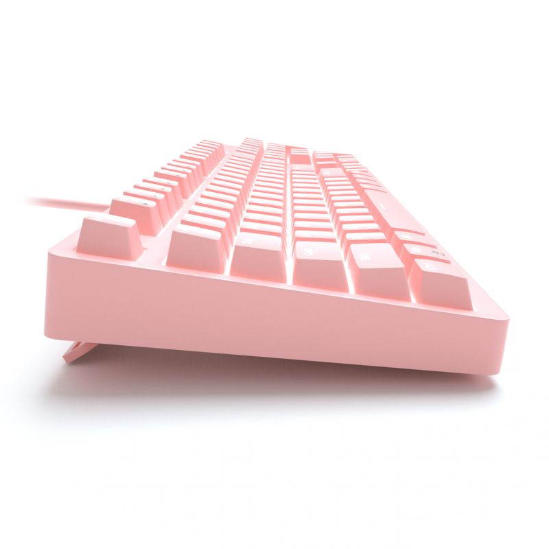 Mechanical Pink Gaming Keyboard Magegee MK-Armor LED Rainbow Backlit and Wired USB 104 Keys Keyboard with Blue Switches, for Windows PC Laptop Game