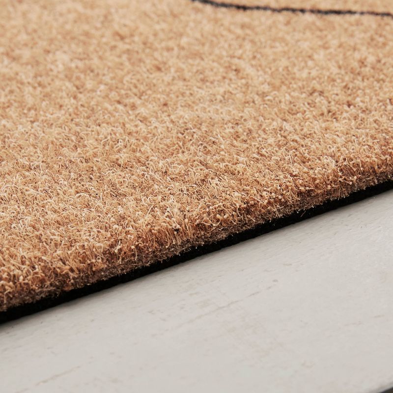 1'6"x2'6" Grand Terrace Natural Hello Calligraphy Door Mat - Mohawk