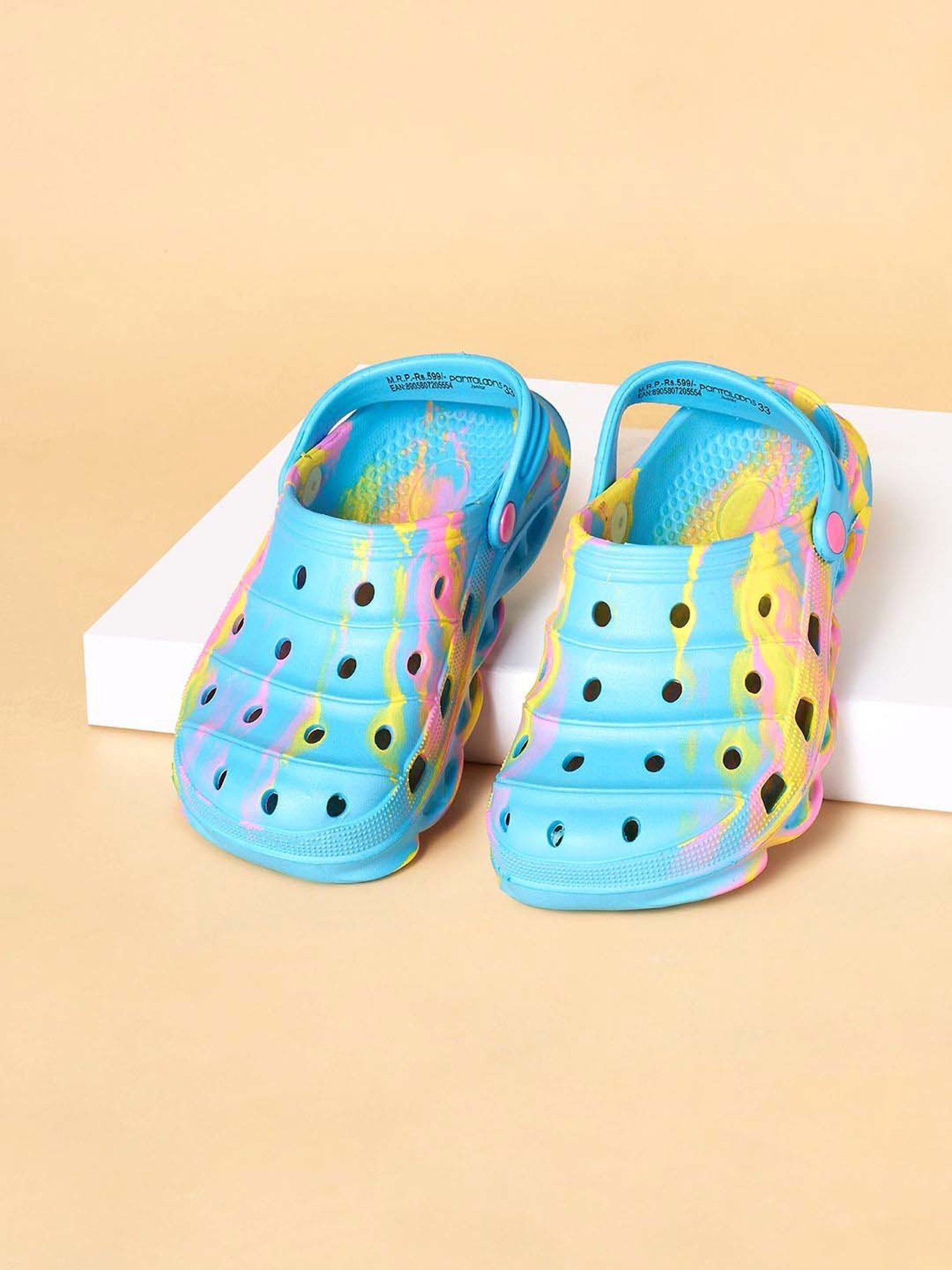 Pantaloons Junior Multicolor Back Strap Clogs