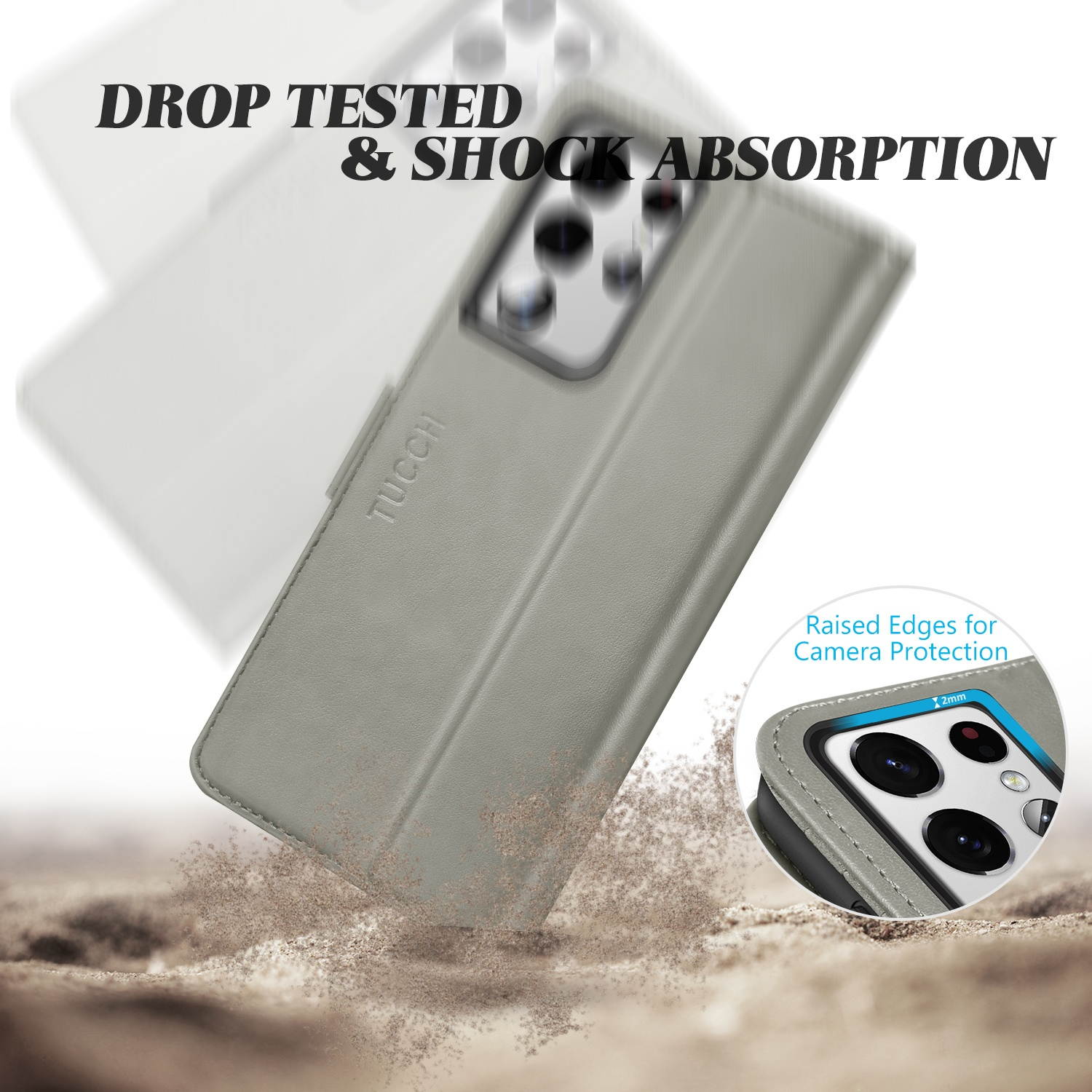 TUCCH Galaxy S21 Ultra Wallet Case, Magnetic Shockproof PU Leather Case with[Kickstand][RFID Blocking][TPU Shell] Protective Flip Cover Compatible with Galaxy S21 Ultra 5G (6.8''), Myrtle Green