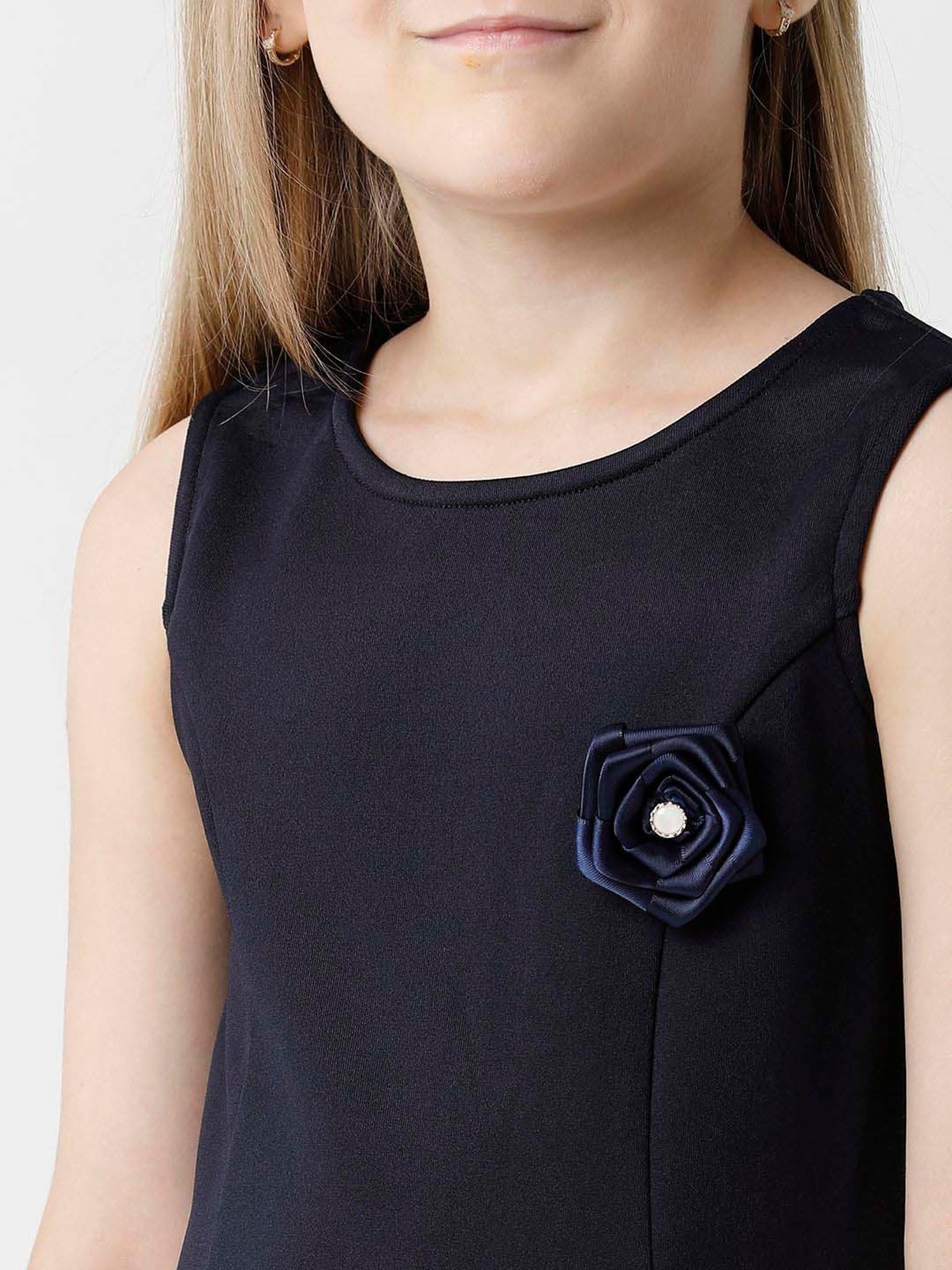 Kate & Oscar Kids Navy Applique Dress