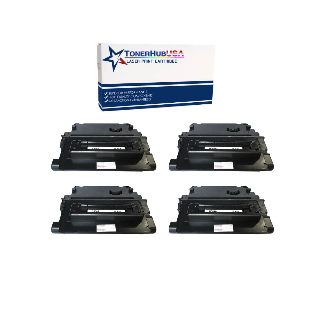 TONERHUBUSA Compatible Toner Cartridge Replacement for HP CC364A (4-Pack/Black)
