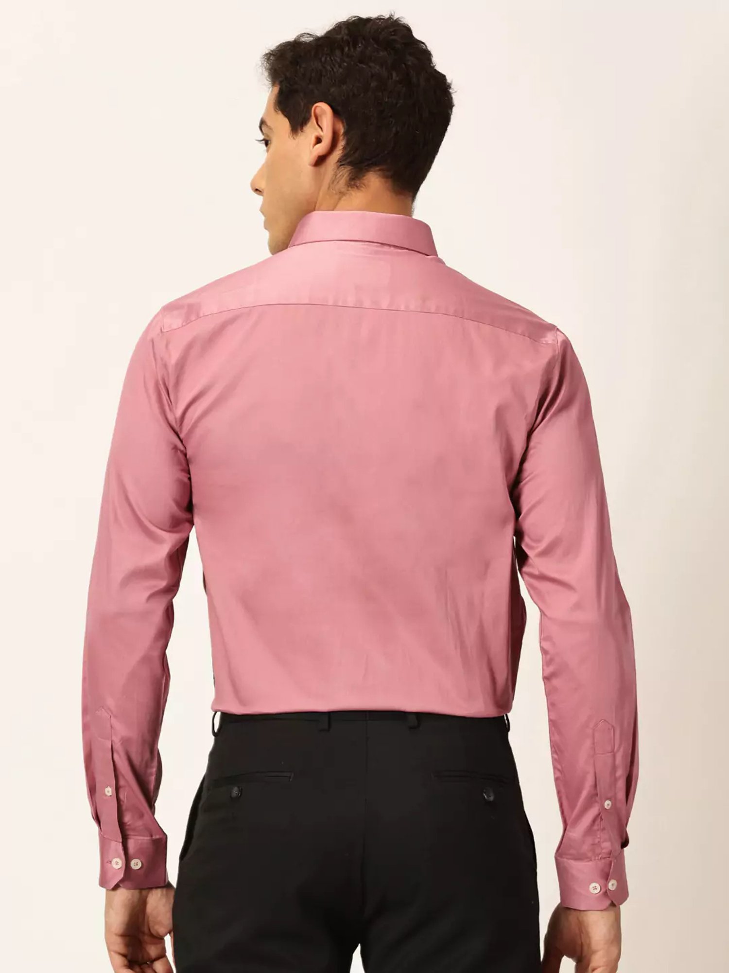 Thomas Scott Pink Slim Fit Cotton Shirt