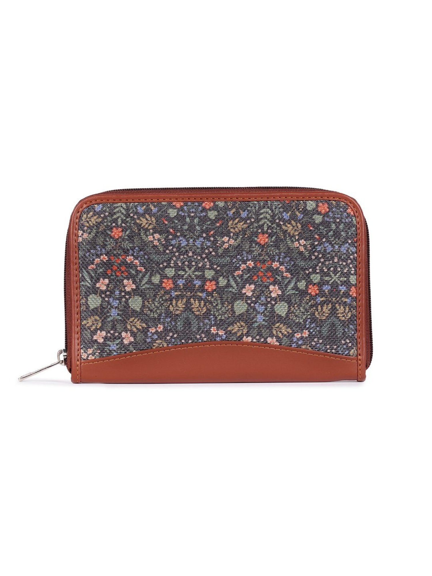 ZOUK Kashmir Royals Multicolor Printed Small Zip Around Wallet for Women