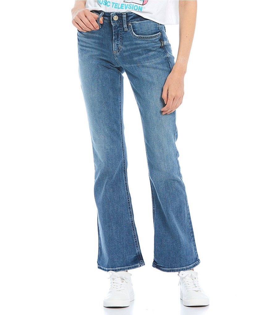 Miss Me Embroidered Floral Pocket Bootcut Jeans