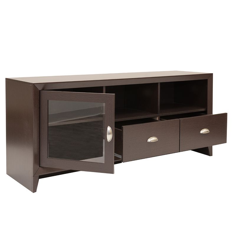 60" Modern TV Stand with Storage Brown - Techni Mobili