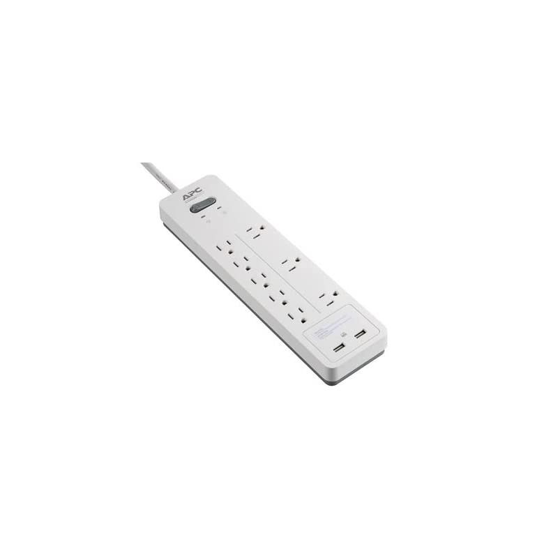 Power Strip Surge Protector with USB Charging Ports PH8U2W 2160 Joules 8 Outlets
