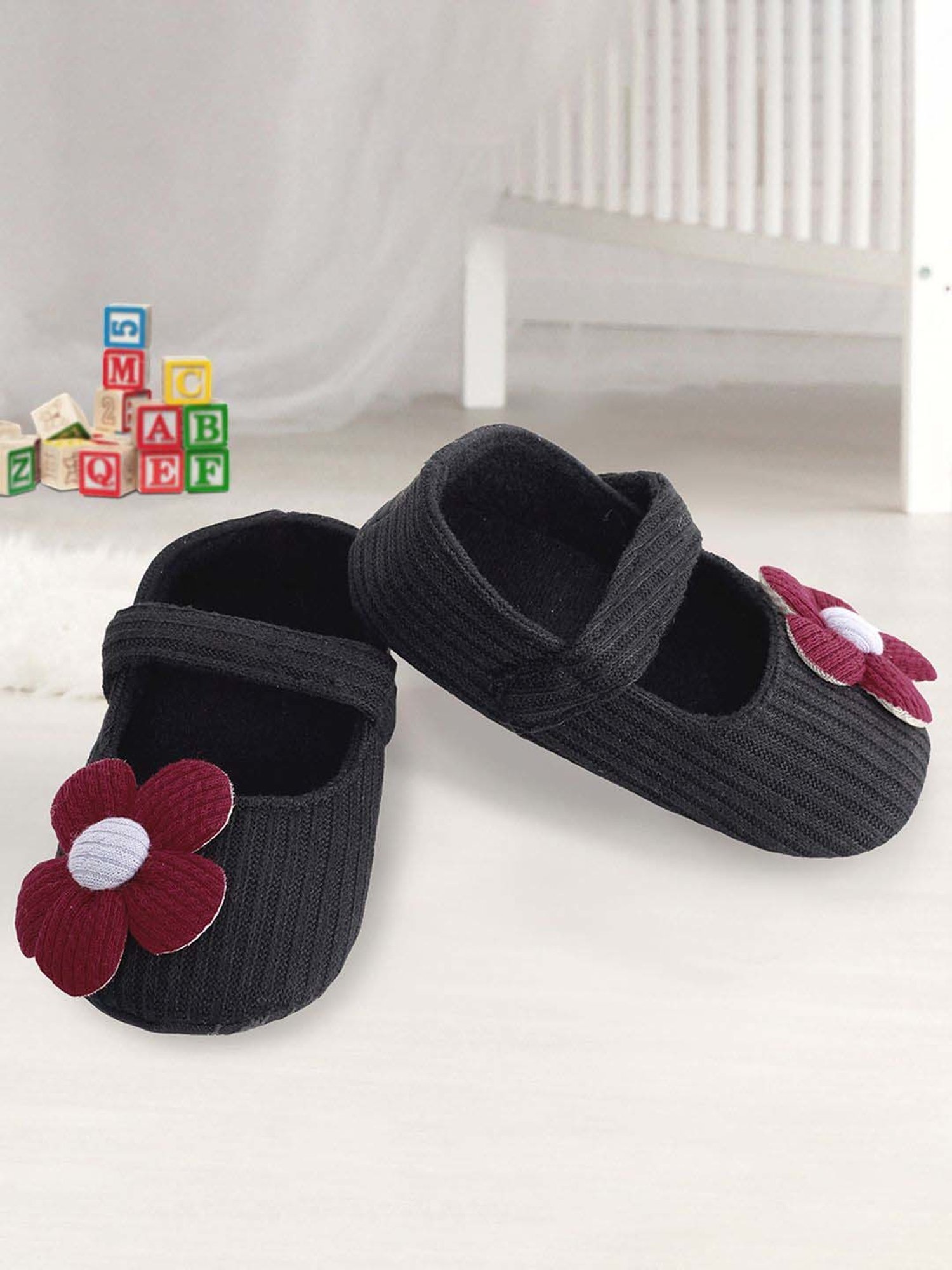 Baby Moo Kids Dark Grey Casual Mary Jane Shoes