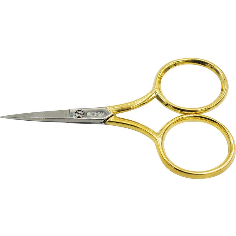 Bohin Embroidery Scissors 3.5"-Large Gilt Handle