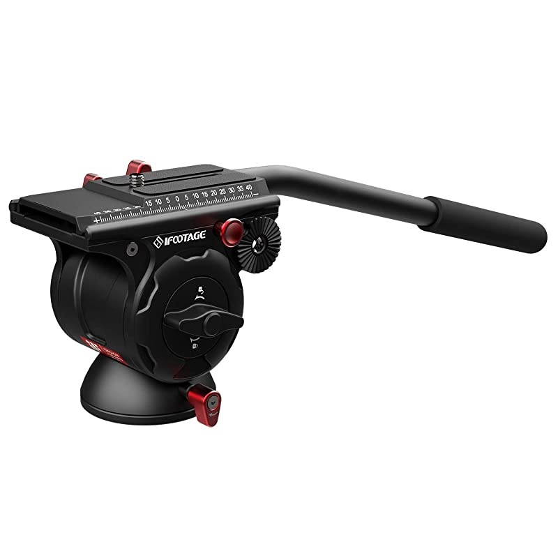 Video Tripod Head Fluid Drag Pan Head for DSLR Cameras Camcorder Monopod and Tripods