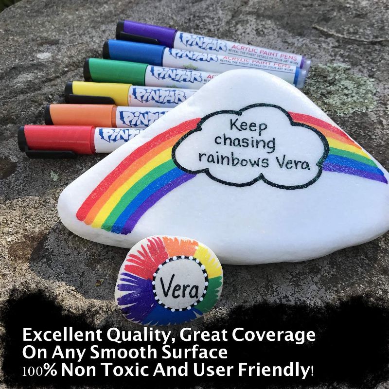 Pintar Art Supply 16 Pack Acrylic Premium Pastel Paint Pens Medium Tip 5.0mm