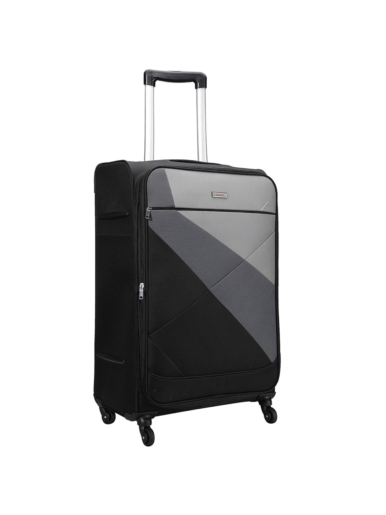 Carriall Black 4 Wheel Large Soft Cabin Trolley Set of 3 - 78 cm