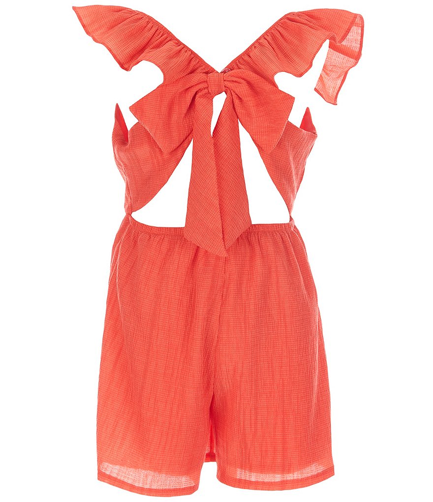 Zunie Big Girls 7-16 Sleeveless Tie-Front Medallion Printed Knit Jumpsuit