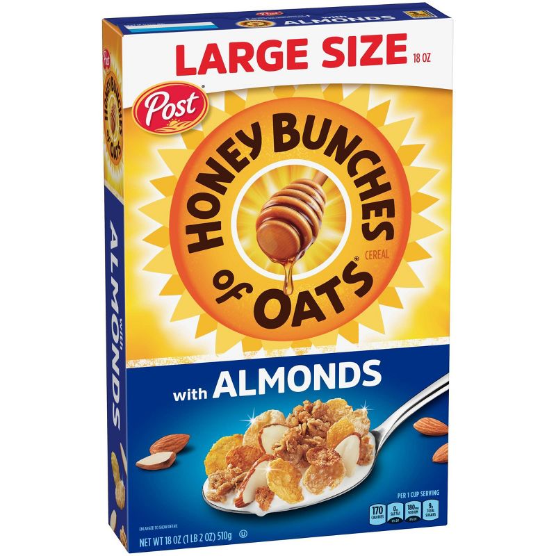 Honey Bunches With Almonds Breakfast Cereal - 18oz - Post