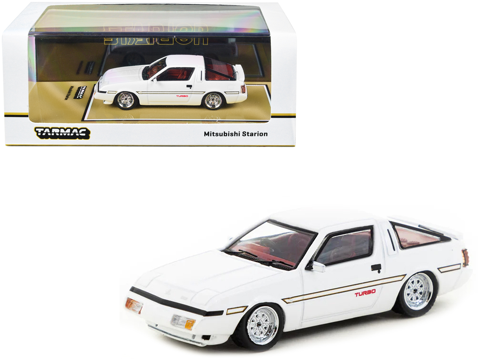 Mitsubishi Lancer RS Evolution III RHD (Right Hand Drive) Scortia White with Red Rally Stripes 1/64 Diecast Model Car by Hobby Japan