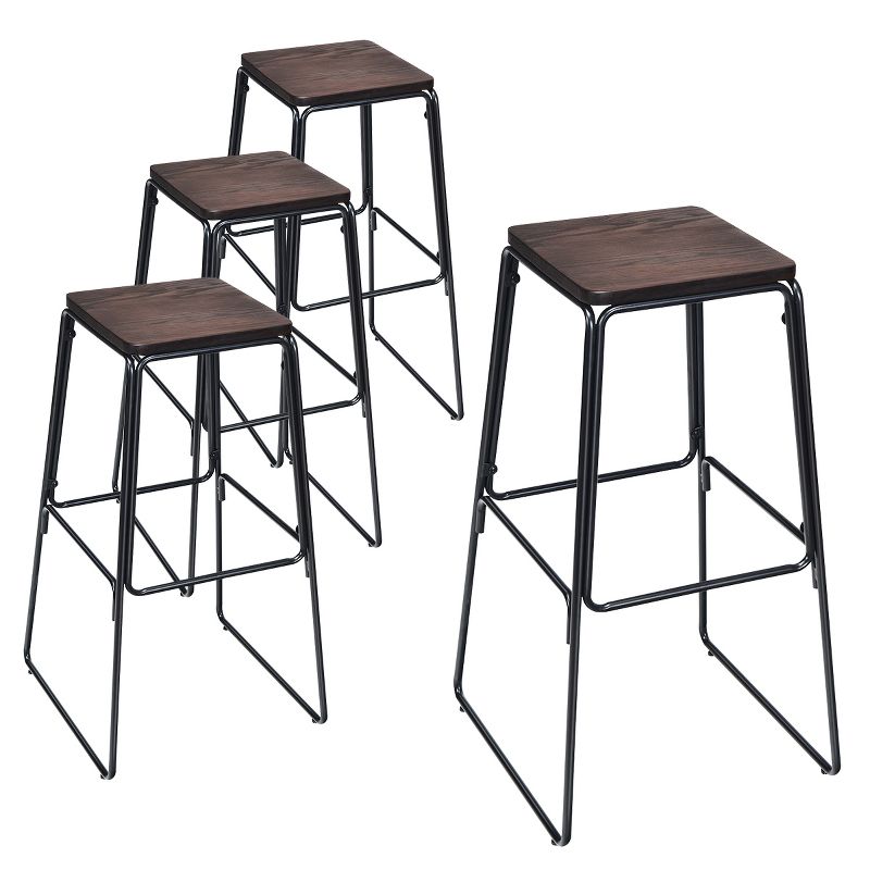 Ladder Barstool Seat Black - Riverstone Furniture Collection