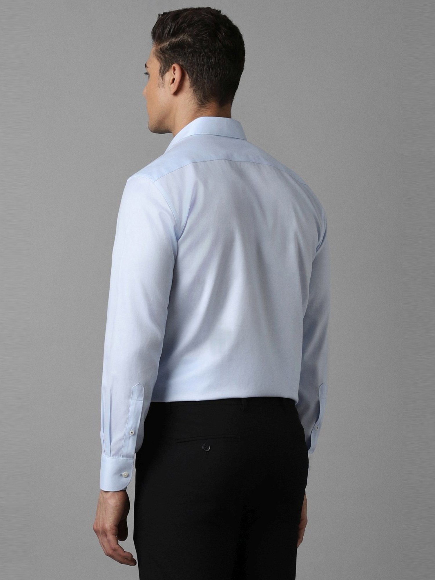 Luxure By Louis Philippe Blue Cotton Regular Fit Shirt