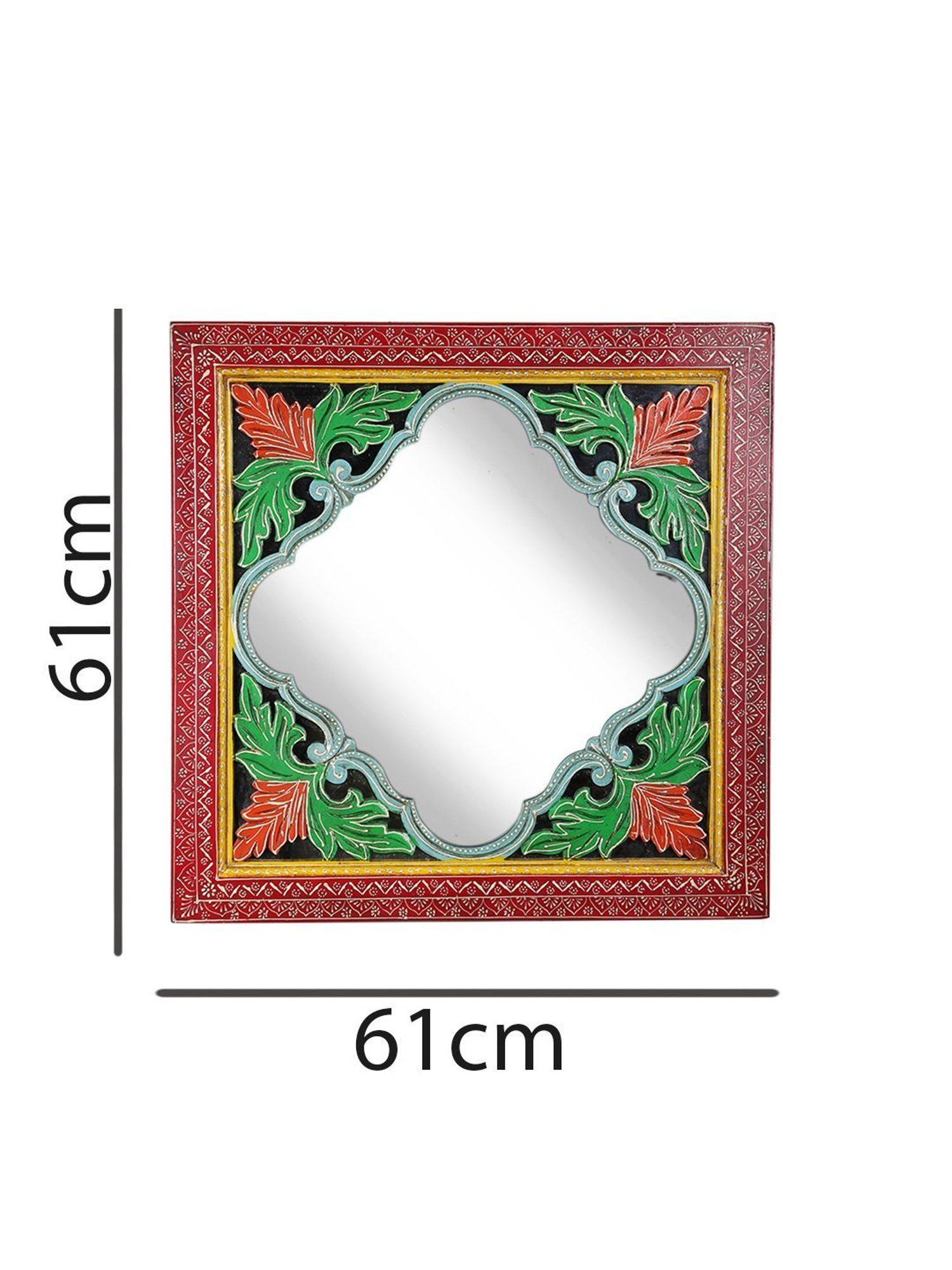 CHRONIKLE Pink Iron Sun Burst Designer Round Wall Mirror