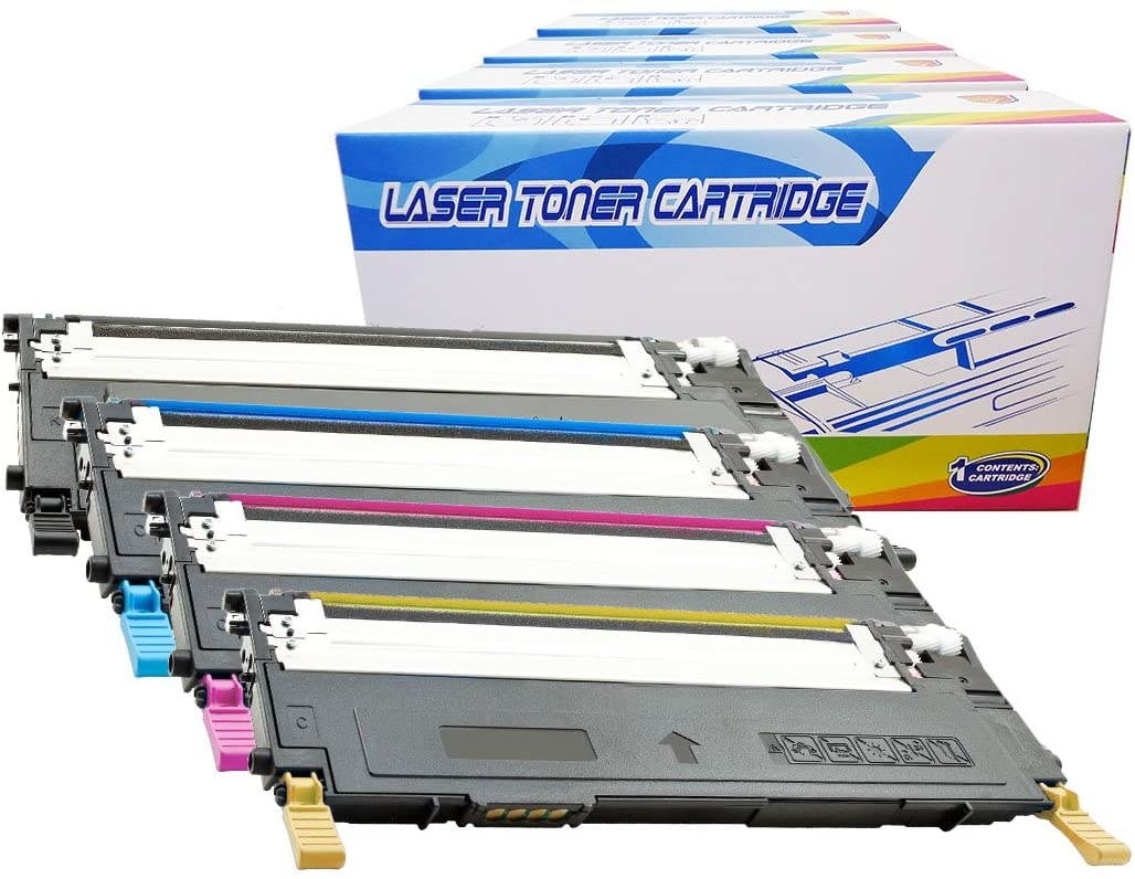 Inktoneram Compatible Toner Cartridges Replacement for Dell 1230c 1235 1230 1235cn ([Black,Cyan,Magenta,Yellow], 4-Pack)