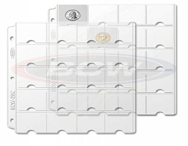 BCW Vinyl 20 Pocket Pages with Thumb Cut 10 Ct. Pack