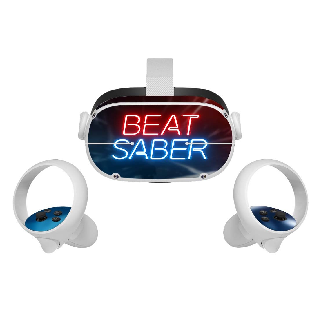 Amify Vinyl Skin Sticker for Oculus Quest 2 VR Headset Controller PVC Decals Cute Cartoon Wrap Cover for Oculus Quest 2 Accessories