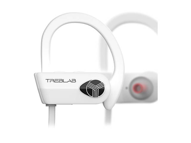 TREBLAB XR500 - Ultimate Cordless Bluetooth Running Headphones. Best Sport Wireless Earbuds for Gym. Noise Canceling Secure-Fit IPX7 Wireless Waterproof Headphones Mic. Workout Earphones 2019 Upgrade