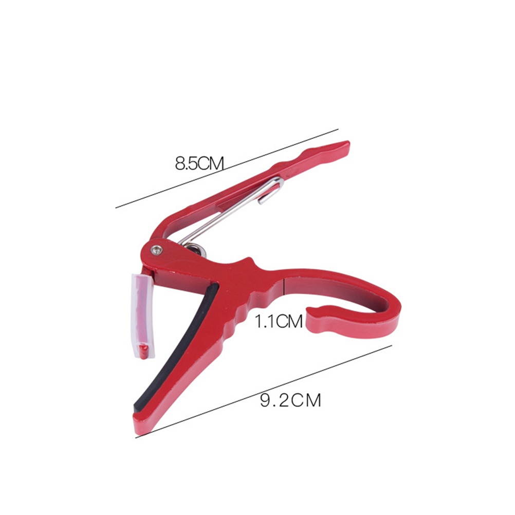 4PCS Folk Guitar Clip-On Tuner Quick Change Tune Clamp Guitar Picks Key Trigger Capo for Folk Guitar Ukulele